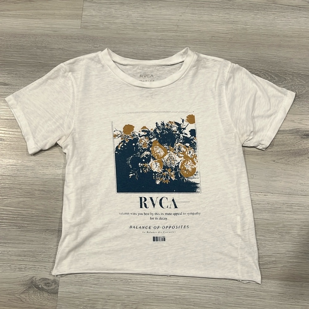 RVCA white crop top